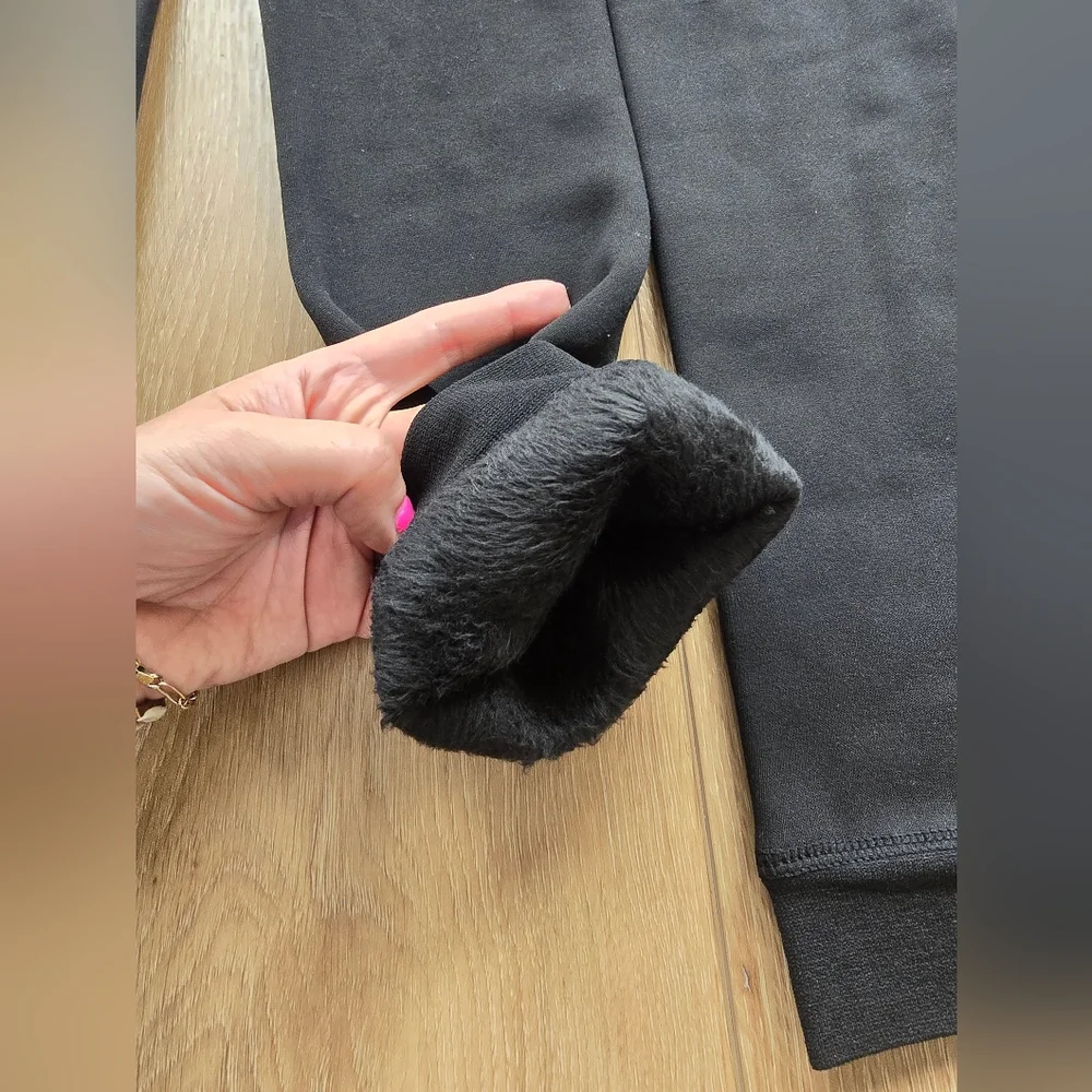 NWOT Free Country TWO faux fur lined black leggings - Picture 5 of 8